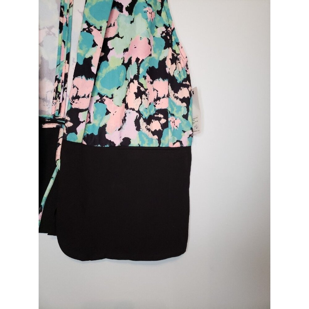 Gentle Fawn Womens M Rochester Vest Black Open Front Watercolor Abstract NWT $90 - Picture 3 of 8